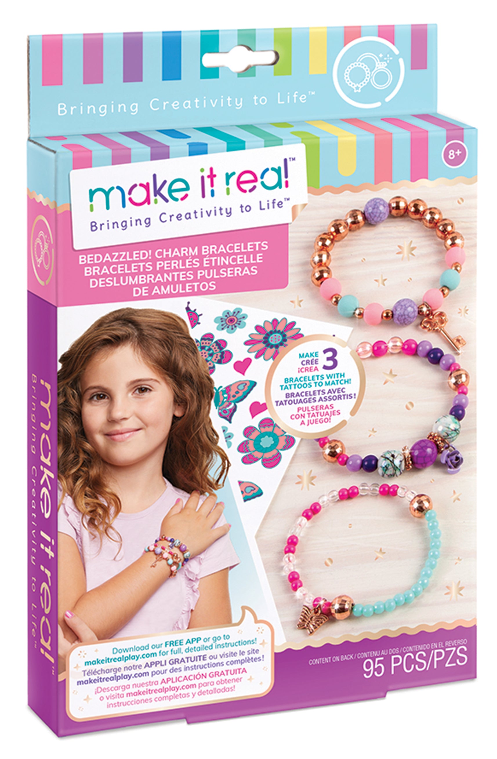Make It Real Rainbow Dream Jewellery Charm Bracelet Creative DIY Bead Kit Make It Real Rainbow Dream Jewellery Charm Bracelet Creative DIY Bead Kit